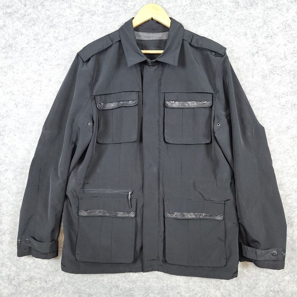 Calvin Klein Black Size L Chore Jacket/Coat Parka With 4 Front Pockets SPLOTCHES
